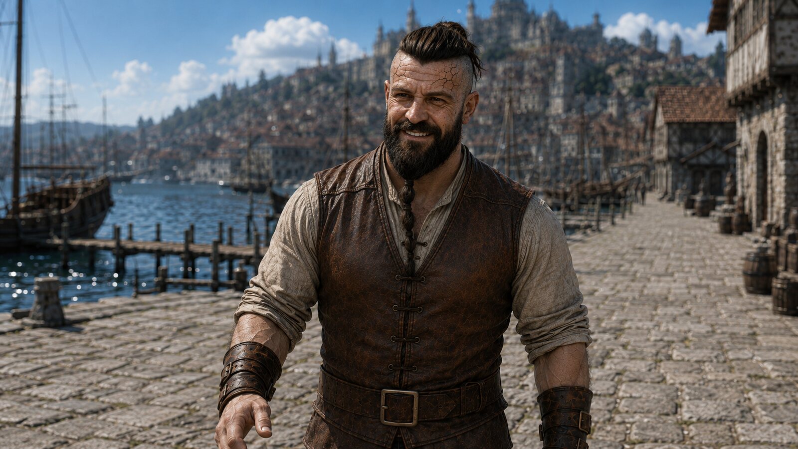 Gaston on the Portasang docks
